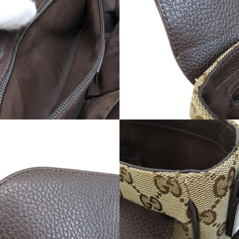Gucci GG leather Messenger Canvas Bag beige brown monogram - Picture 6 of 11